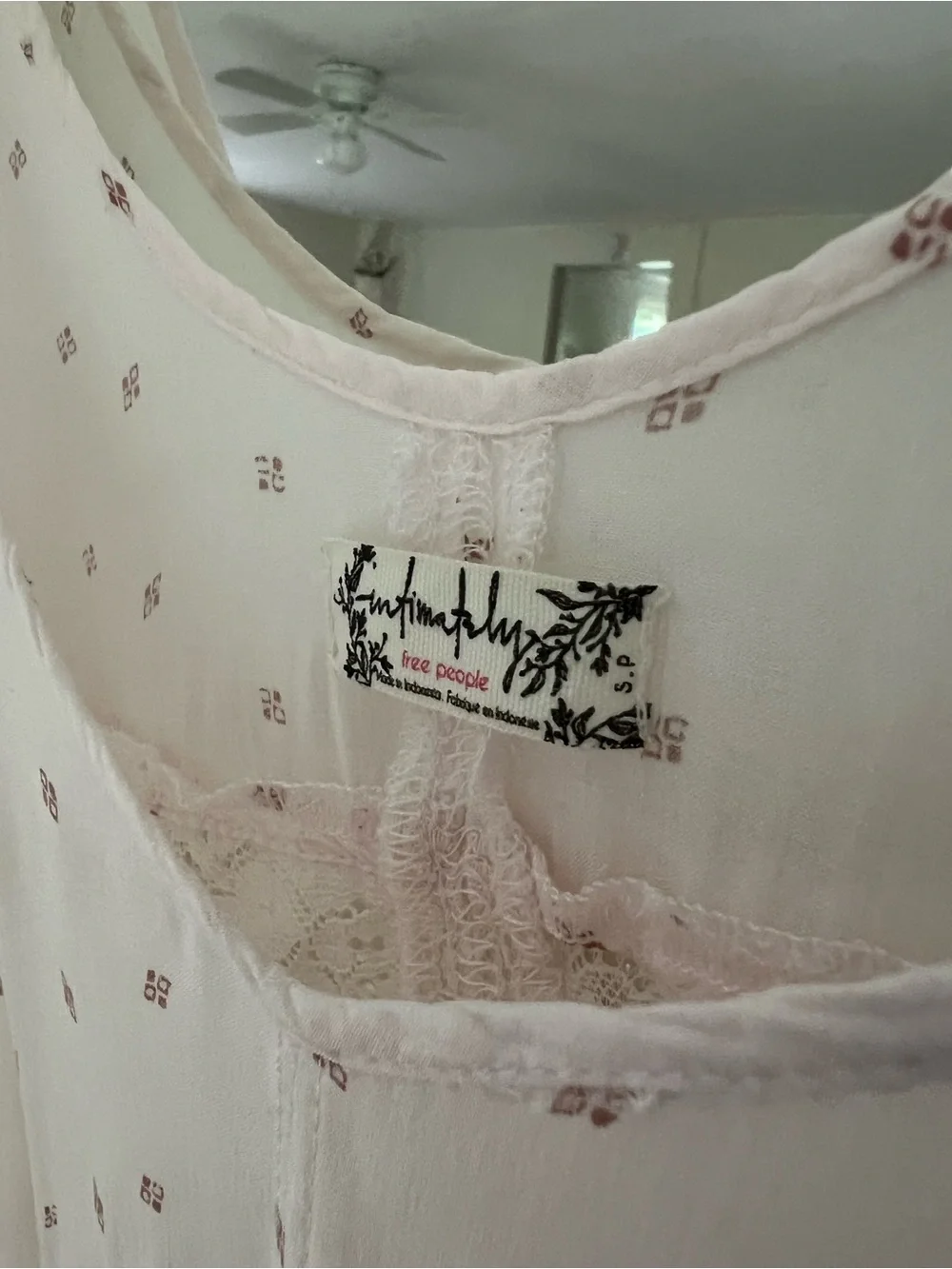 Free People Blush Pink Lace-Trim Mini Dress - Picture 5 of 10
